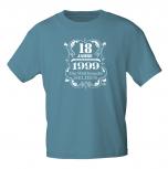 T-Shirt mit Print - 18 Jahre - 1999 Die Welt braucht Helden - 12883 hellblau - Gr. S-XXL