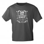 T-Shirt mit Print - 50 Jahre - 1967 Geburtsjahr der Helden - 12881 dunkelgrau - Gr. S