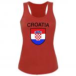 Tank-Top mit Print Wappen Flagge Croatia Kroatien T76387 rot Gr. XS-XL
