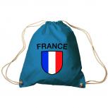 Sporttasche Turnbeutel Trend-Bag Print Fahne Flagge France Frankreich TB73351 blau