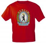 Marken- T-Shirt mit Motivdruck  "Berlin" Gr. S-XXL in Rot - 12553