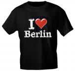 T-Shirt mit Print - I love Berlin - 09836 schwarz Gr. M