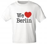 T-Shirt mit Print - We love Berlin - 10558 weiß Gr. S