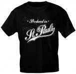 T-Shirt unisex mit Print - St. Pauli - 10524 schwarz - Gr. S-XXL