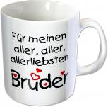 Keramiktasse Tasse mit Aufdruck Für den besten Bruder der Welt 57417