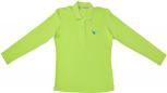 Langarm Polo-Shirt mit Einstickung - Taube - TB361 grün / S