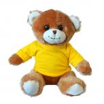 Teddybär Teddy braun mit T-Shirt in gelb - Gr. ca. 26 cm - 27999