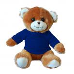 Teddybär Teddy braun mit T-Shirt in dunkelblau - Gr. ca. 26 cm - 27999