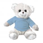 Teddybär Teddy weiß mit T-Shirt in hellblau - Gr. ca. 26 cm - 27999