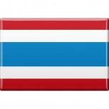 Magnet - Länderflagge Thailand - Gr.ca. 8x5,5 cm - 37837