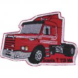 Aufnäher - Trucker rot - 04297 - Gr. ca. 11 x 7 cm - Patches Stick Applikation