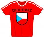 T-Shirt mit Print - Czech - Tschechien - 76472 - rot - Gr. S