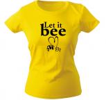 Girly-Shirt mit Print – Let it bee - 10470 gelb - XS-2XL