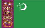 Länder-Flagge - Turkmenistan - Gr. ca. 40x30cm - 77174 - Flagge, Hissfahne, Stockländerfahne