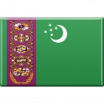 Magnet - Länderflagge Turkmenistan - Gr.ca. 8x5,5 cm - 37845