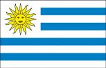 Länder-Flagge - Uruguay - Gr. ca. 40x30cm - 77179 - Stockländerfahne, Schwenkfahne mit Holzstock