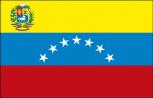Schwenkfahne mit Holzstock - Venezuela - Gr. ca. 40x30cm - 77184 - Flagge, Fahne, Stockländerfahne