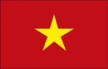 Schwenkfahne mit Holzstock - Vietnam - Gr. ca. 40x30cm - 77185 - Flagge, Dekofahne, Stockländerfahne