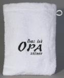 Waschhandschuh - Waschlappen - das ist Opa seiner - 31204 - ca 20 x 16 cm