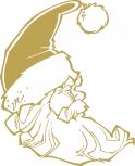 Wandtattoo Dekorfolie - Weihnachtsmann- WD0806 - gold / 90cm