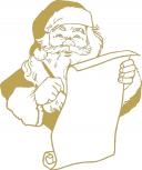 Wandtattoo Dekorfolie Weihnachtsmann WD0809 - verschiedene Farben und Größen zur Wahl