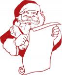 Wandtattoo Dekorfolie Weihnachtsmann WD0809 - verschiedene Farben und Größen zur Wahl