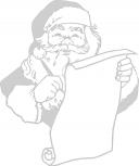 Wandtattoo Dekorfolie Weihnachtsmann WD0809 - verschiedene Farben und Größen zur Wahl