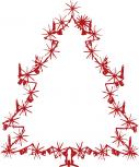 Wandtattoo Dekorfolie Weihnachtsbild Weihnachtsbaum Tannenbaum WD0810 - rot / 90cm