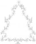 Wandtattoo Dekorfolie Weihnachtsbild Weihnachtsbaum Tannenbaum WD0810 - silber / 120cm