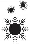 Wandtattoo Dekorfolie Weihnachten Schneeflocken WD0815 veschiedene Farben und Größen zur Wahl