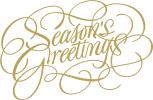 Wandtattoo Dekorfolie - Weihnachtspruch - Seasons Greetings - WD0816 - gold / 70cm