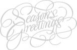 Wandtattoo Dekorfolie - Weihnachtspruch - Seasons Greetings - WD0816 - silber / 70cm