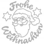 Wandtattoo Dekorfolie - Frohe Weihnachten - WD0825 - silber / 70cm