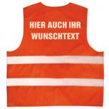 Warnweste mit Aufdruck - WUNSCHNAME - 11000 versch. Farben Orange / 3XL