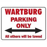 Kunststoffschild - Parkschild - Wartburg Parking Only - Gr. ca. 40 x 30 cm - 303084 -