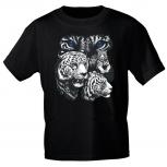 T-Shirt mit Print weisse Tiger - 10203 Gr. schwarz / XL