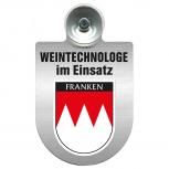 Einsatzschild Windschutzscheibe incl. Saugnapf - Weintechnologe im Einsatz - 393840 - Region Franken
