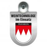 Einsatzschild Windschutzscheibe incl. Saugnapf - Weintechnologe im Einsatz - 393840 - Region Franken