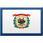 Magnet - US-Bundesstaat West Virginia - Gr. ca. 8 x 5,5 cm - 37148 - Küchenmagnet