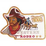 AUFNÄHER - Western Rodeo Texas - 04497 - Gr. ca. 11,5 x 8,5 cm - Patches Stick Applikation
