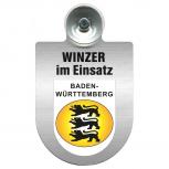 Einsatzschild Windschutzscheibe incl. Saugnapf - Winzer im Einsatz - 309466-1 Region Baden-Württemberg