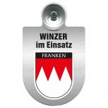 Einsatzschild Windschutzscheibe incl. Saugnapf - Winzer im Einsatz - 309466-18 Region Franken
