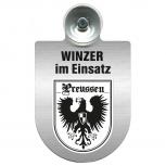 Einsatzschild Windschutzscheibe incl. Saugnapf - Winzer im Einsatz - 309466-19 Region Preussen