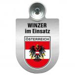 Einsatzschild Windschutzscheibe incl. Saugnapf - Winzer im Einsatz - 309466-20 Region Österreich