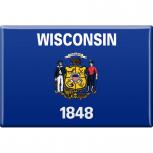 Magnet - US-Bundesstaat Wisconsin - Gr. ca. 8 x 5,5 cm - 37149 - Küchenmagnet