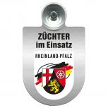 Einsatzschild Windschutzscheibe incl. Saugnapf - Züchter im Einsatz - 309384 Region Rheinland-Pfalz
