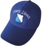Schirm-Cap mit Stick - Gruezi Zürich Wappen - 68952 navy - Baumwollcap Baseballcap