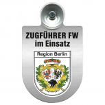 Einsatzschild Windschutzscheibe incl. Saugnapf - Zugführer Feuerwehr im Einsatz - 309749 - Region Berlin