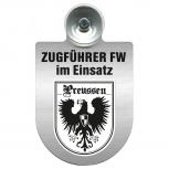Einsatzschild Windschutzscheibe incl. Saugnapf - Zugführer Feuerwehr im Einsatz - 309749 - Region Preussen