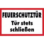 Hinweisschild - FEUERSCHUTZTÜR - 308535 - Gr. 20 x 15 cm